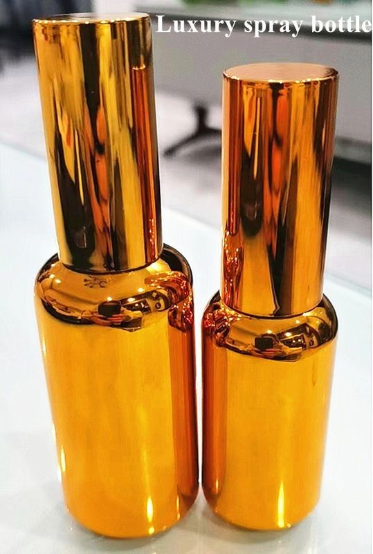 30 ml 50 ml d'électroplaquage or argent verre Spray Cosmétiques Bouteille Cosmétiques or Bouteille d' huile essentielle