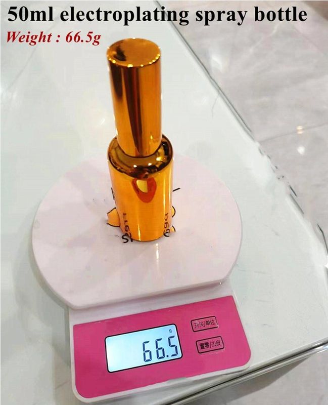 30 ml 50 ml d'électroplaquage or argent verre Spray Cosmétiques Bouteille Cosmétiques or Bouteille d' huile essentielle