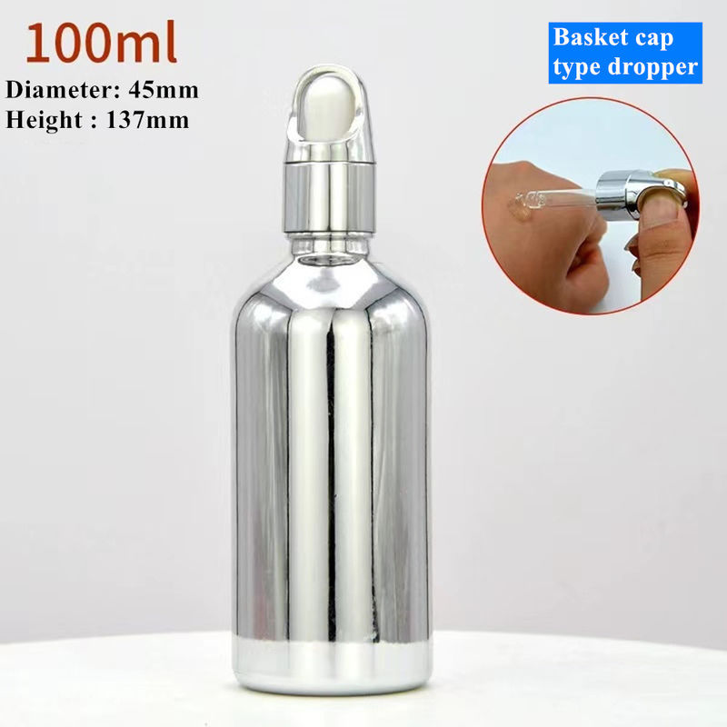 10 ml 20 ml 30 ml 50 ml en électroplate couleur or emballage cosmétique de luxe bouteilles gouttelettes en verre pour l' utilisation de l' huile essentielle