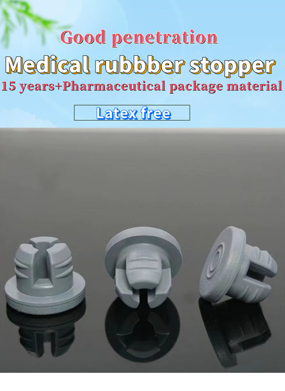 Bouchon en caoutchouc de butyle bromé au silicium de 13 mm et 20 mm de qualité médicale pour flacon de verre lyophilisé