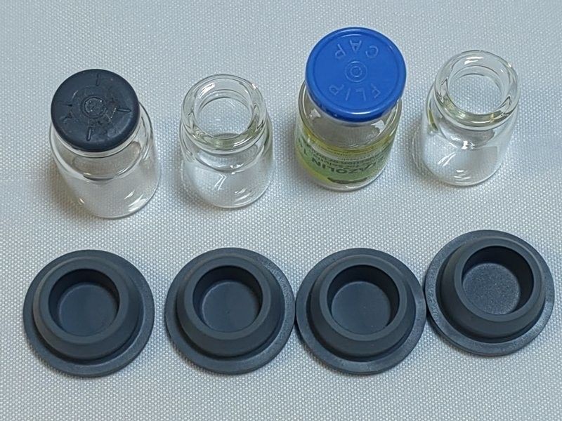 Bouchon en caoutchouc de butyle bromé au silicium de 13 mm et 20 mm de qualité médicale pour flacon de verre lyophilisé