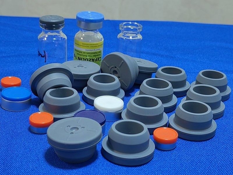 Bouchon de caoutchouc butyle de lyophilisation en gris médical 13 mm 20 mm 32 mm pour verre Vials d'injection flacon d'infusion