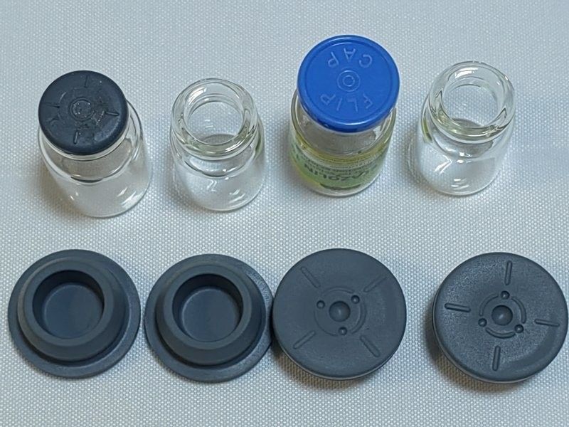Glace verre séché injectable Vial verre gros volume Bouteille d' infusion Utiliser le bouchon en caoutchouc bromobutyl butyl chlorobutyl