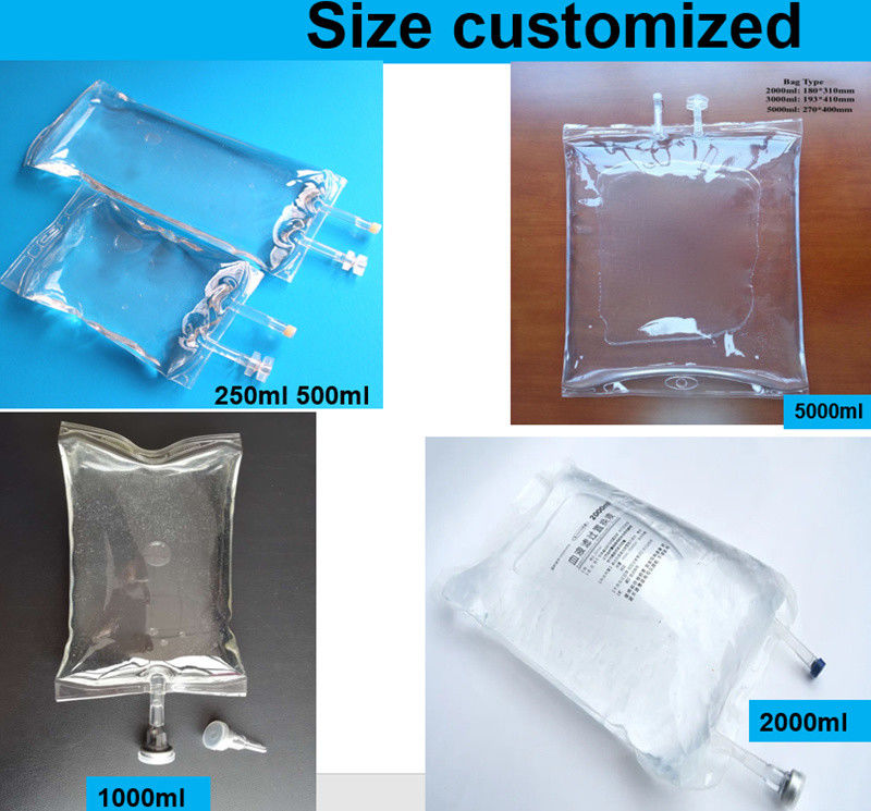 Sac de perfusion en PVC jetable à double port