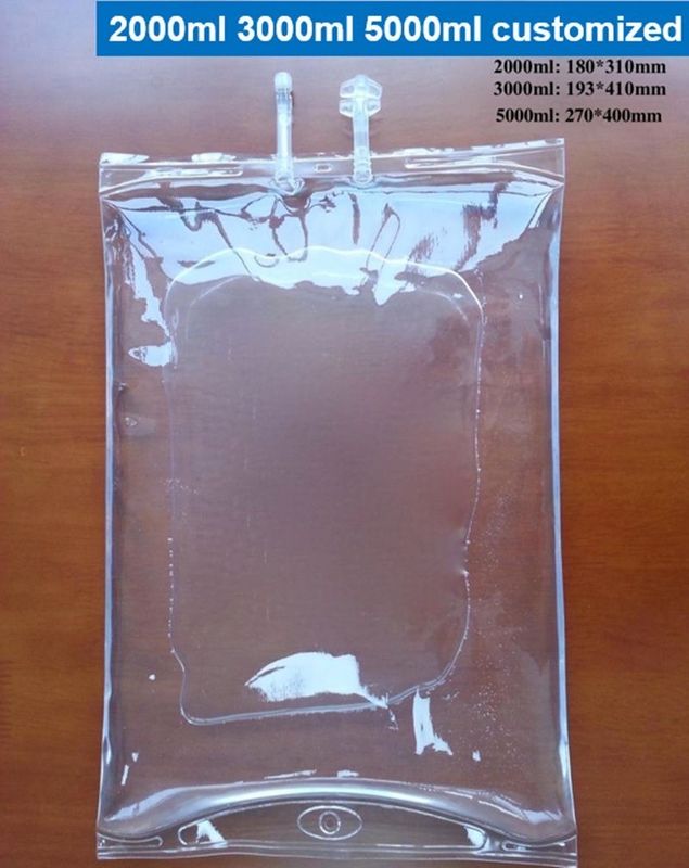 250 Cc 500cc 1000cc 2000ml sacs de solution liquide pour IV Dehp sacs de perfusion gratuits de qualité médicale en PVC transparent jetable