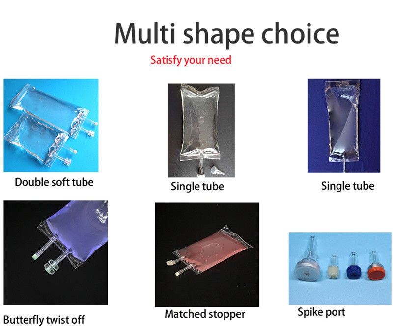 Sac de perfusion stérile en plastique médical 100 ml 250 ml 500 ml PVC chlorure de sodium solution IV sac de liquide pour perfusion