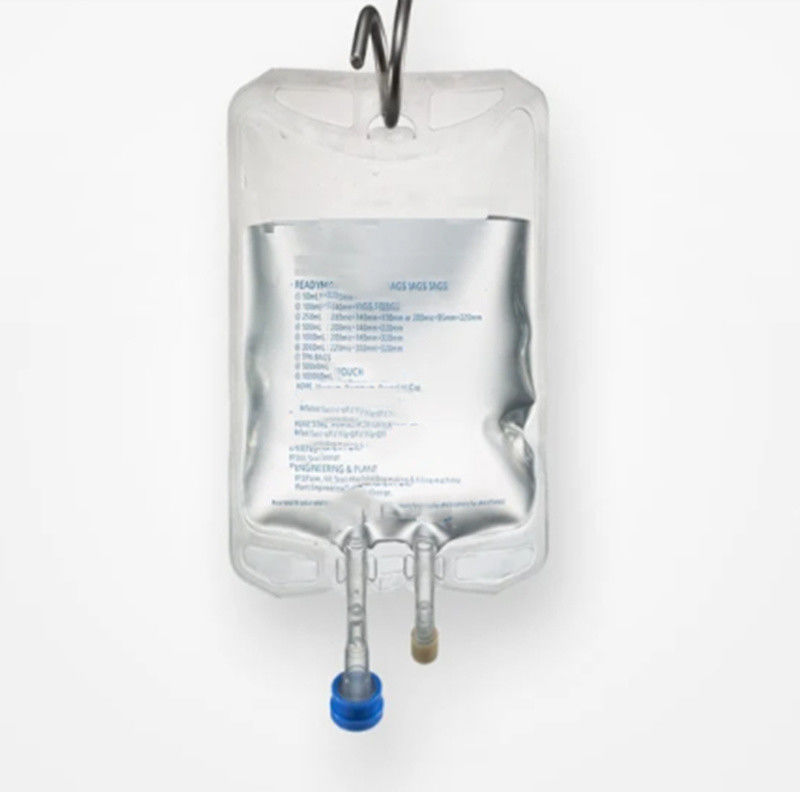 100 ml 250 ml 500 ml sac de perfusion IV médical en PVC vide à double port avec bouchon sac de liquide IV en PVC