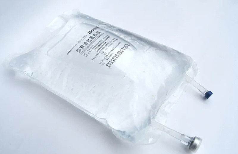 2000 ml 3000 ml 5000 ml Papillon à double port Torsion hors transfusion Sac à perfusion PVC jetable pour vétérinaire