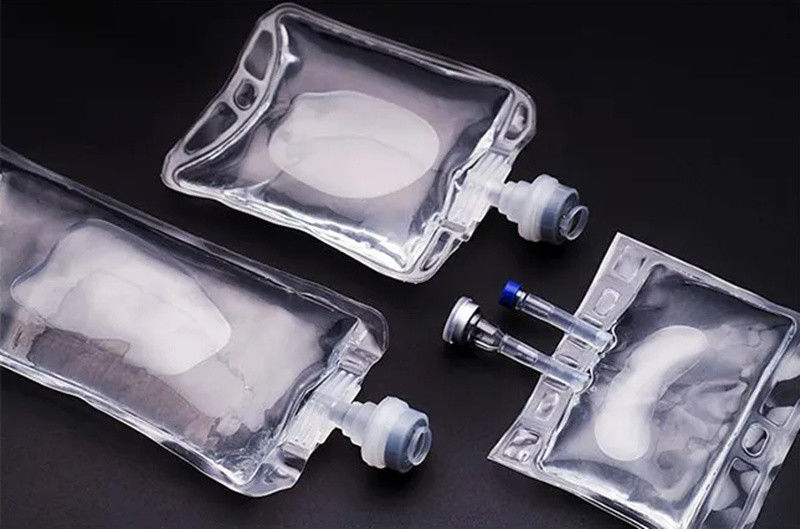500 ml 1000 ml de sac à perfusion de solution saline normale de chlorure de sodium à port unique intraveineux, non en PVC, sac de liquide IV avec Euro Cap