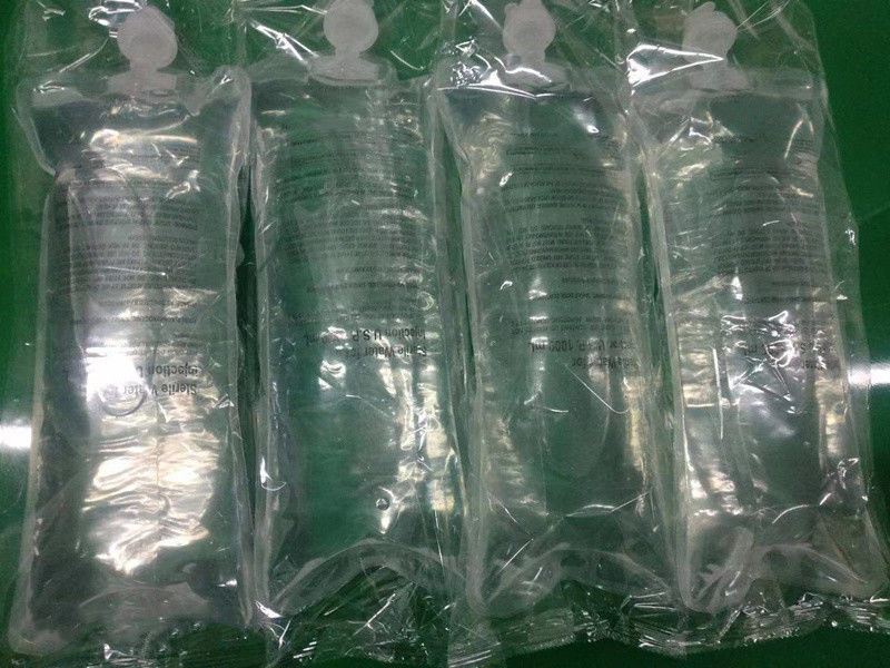 500 ml 1000 ml de sac à perfusion de solution saline normale de chlorure de sodium à port unique intraveineux, non en PVC, sac de liquide IV avec Euro Cap