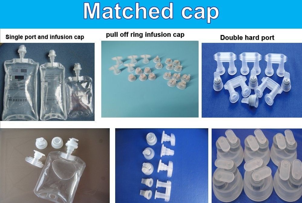 500 ml 1000 ml de sac à perfusion de solution saline normale de chlorure de sodium à port unique intraveineux, non en PVC, sac de liquide IV avec Euro Cap