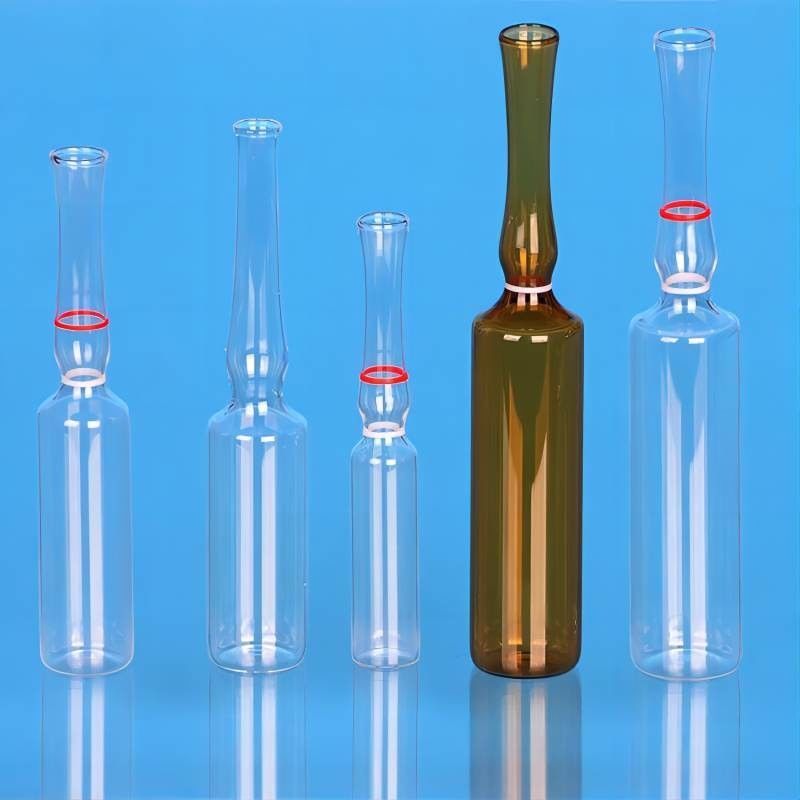 Ampoules de verre borosilicate standard USP 2 ml 5 ml 10 ml vides de couleur ambrée et transparente pour les injections de pénicilline