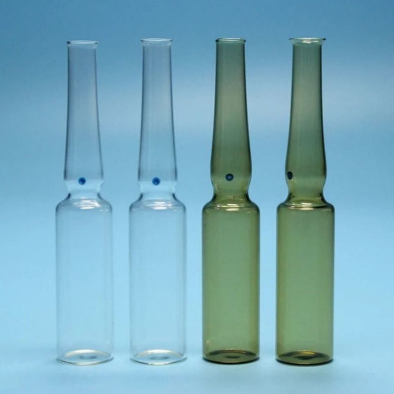 Ampoules de verre borosilicate standard USP 2 ml 5 ml 10 ml vides de couleur ambrée et transparente pour les injections de pénicilline