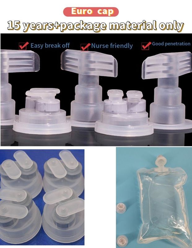 Bouteille pour perfusion pharmaceutique Bouchon injectable jetable Sacoche pour perfusion Retirer le bouchon Euro avec le disque en caoutchouc