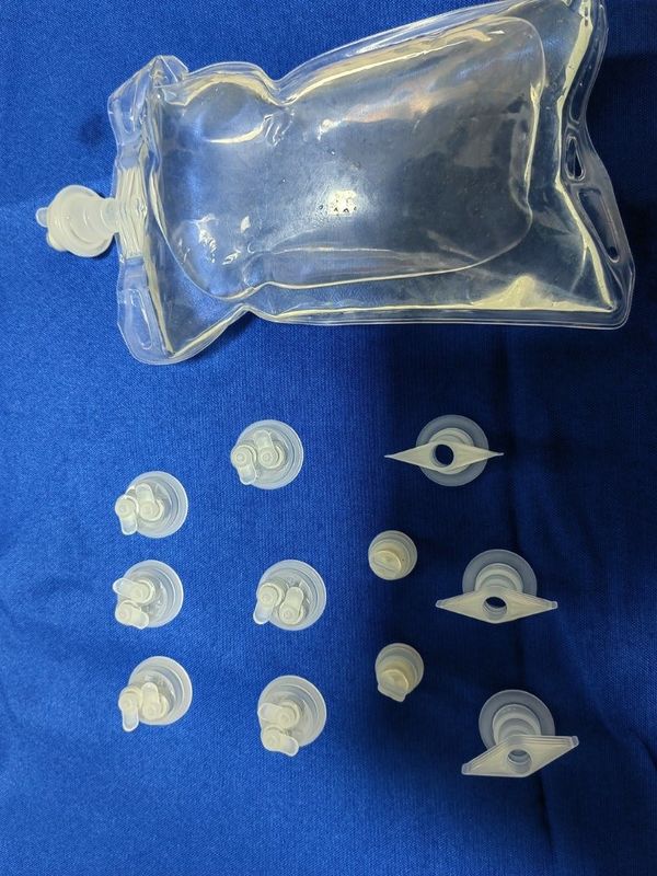 30 mm 32 mm 30 mm Double capuchon pour sacs IV et bouteille Capuchon jetable pour bouteille de perfusion médicale PP