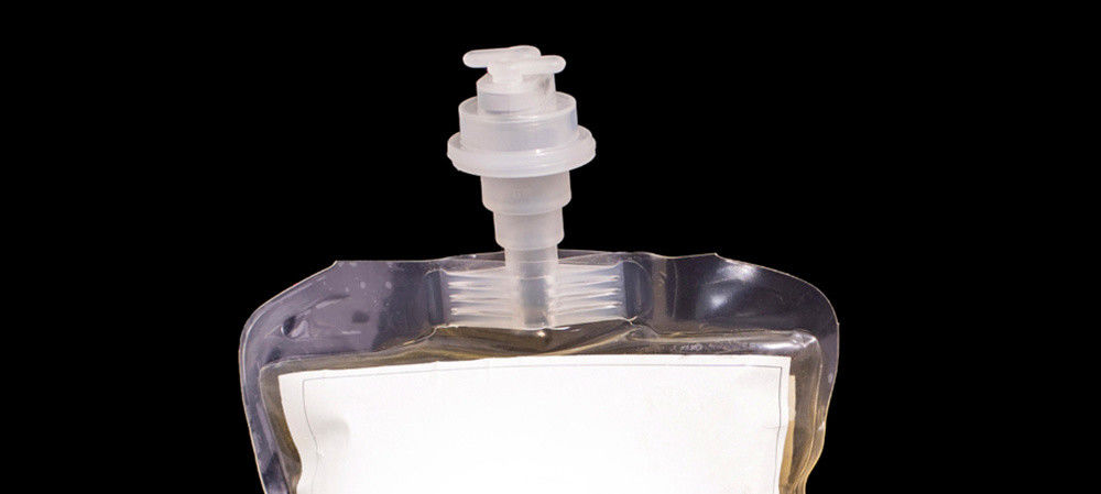 Bouteille de perfusion médicale de 32 mm Sac doux non en PVC PP Double bouchon de perfusion pliable Bouteille de perfusion médicale en PP