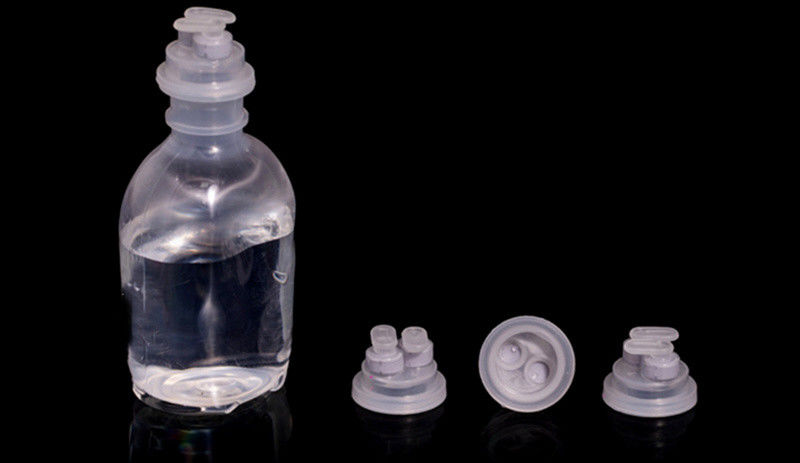 Bouteille de perfusion médicale de 32 mm Sac doux non en PVC PP Double bouchon de perfusion pliable Bouteille de perfusion médicale en PP