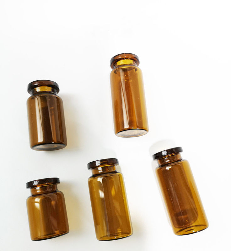 5 ml 7 ml 10 ml Produit pharmaceutique Ambre clair Lyophilisation tubulaire crimp top Flacons en verre avec capuchon déverrouillé