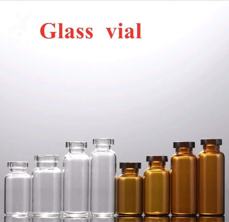 Flacon en verre stérile de 5 ml et 10 ml à collage tubulaire, jaune clair, pharmaceutique, flacon injectable d' antibiotiques, flacon en verre