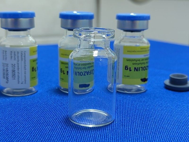 Flacon en verre stérile de 5 ml et 10 ml à collage tubulaire, jaune clair, pharmaceutique, flacon injectable d' antibiotiques, flacon en verre