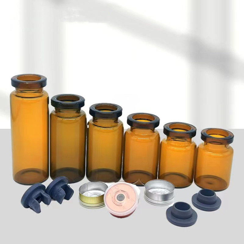 Vials de verre stériles pharmaceutiques sur ordonnance personnalisés 5 ml 7 ml 10 ml Vials de verre tubulaires ambrés clairs pour injection