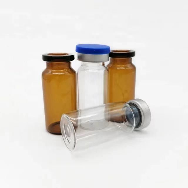 5 ml 7 ml 10 ml Vacuum Crimp Top Vaccacine Flacon en verre stérile Tubulaire Clair Ambre Flacon en verre pour injection médicale