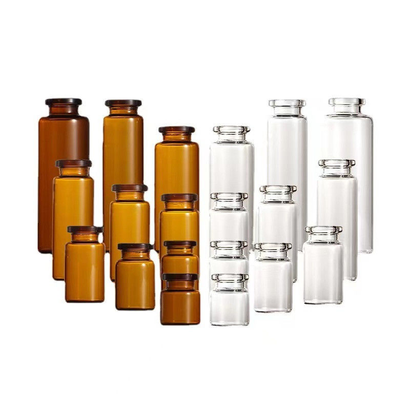 5 ml 10 ml 20 ml Amber Clear Crimp neck Vial tubulaire en verre Bouteille injectable pour vaccin Antibiotiques