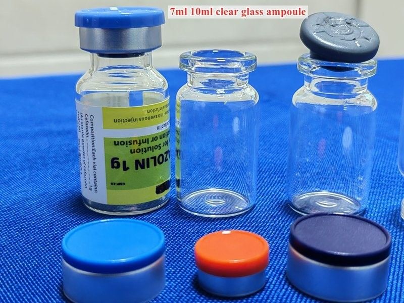 7 ml 10 ml Ambre clair Stérilisé pharmaceutique pour injection Tubulaire stérile Vials de verre vides pour usage médical Antibiotiques