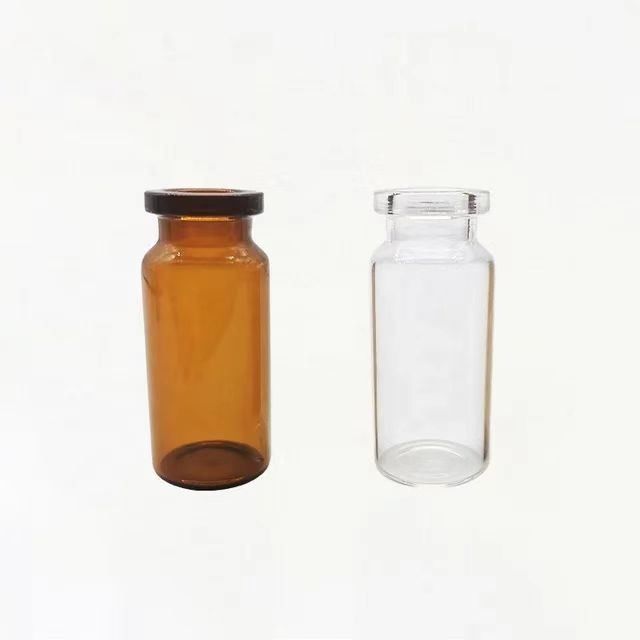 5 ml 20 ml de verre borosilicate pharmaceutique ambre clair vide lyophilisation flacon d'injection en verre tubulaire