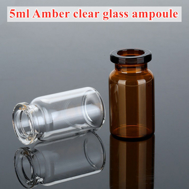 5 ml 7 ml 10 ml 20 ml Médicament cosmétique Borosicilate Tubulaire médical Vials en verre injectable avec capuchon en plastique d' aluminium