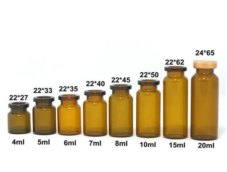 Vial en verre stérile clair de 5 ml, 7 ml et 10 ml Vial en verre tubulaire pharmaceutique pour injection