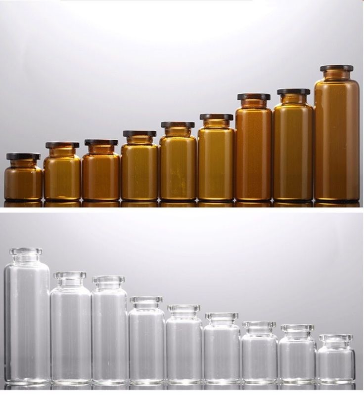 Flacon de verre médical clair 5 ml 10 ml 20 ml produit pharmaceutique ampoule ampoule ambrée claire vide petit flacon de verre stérile injectable tubulaire