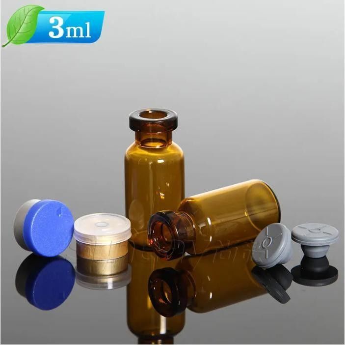 Flacons d'injection en verre borosilicate clair et brun Tubulaire en verre pour vaccin avec capuchon en plastique d'aluminium