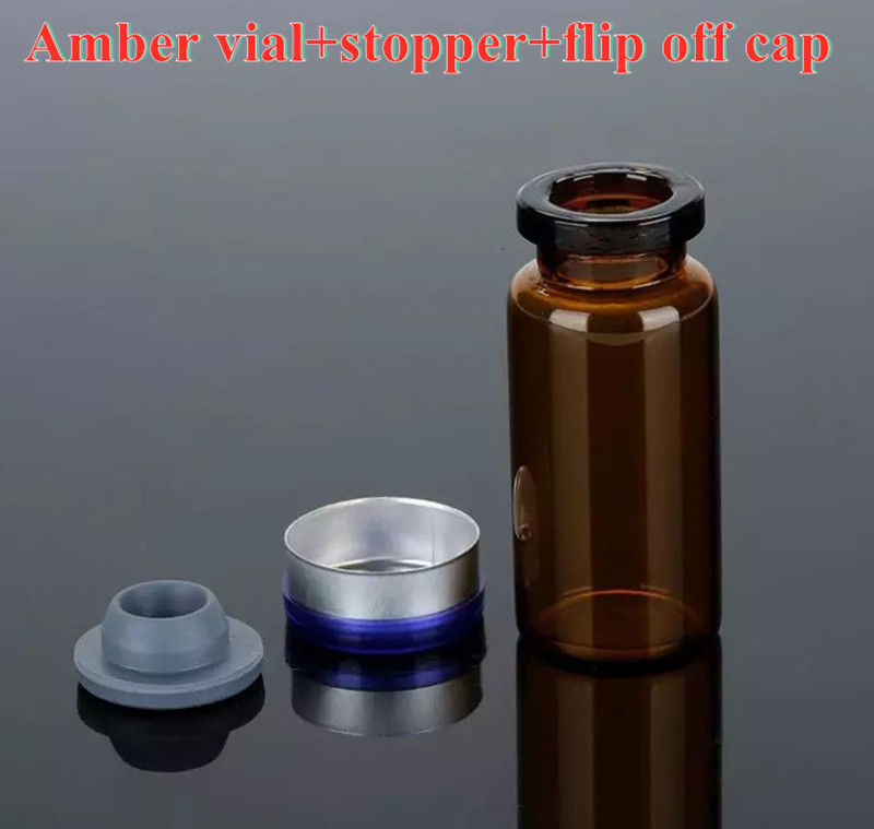 Flacons d'injection en verre borosilicate clair et brun Tubulaire en verre pour vaccin avec capuchon en plastique d'aluminium