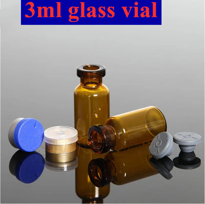 Flacon de verre moulé de type I Flacon de verre médical de 10 ml avec bouchon en caoutchouc