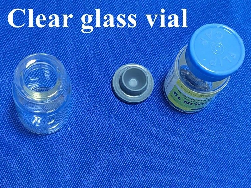 Flacons en verre borosilicate de type 1 tubulaire moisi avec une bouche de 13 mm et 20 mm