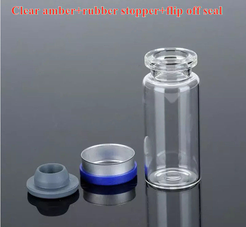 Vial en verre borosilicate de 5 ml, 7 ml et 20 ml, stérile, clair, 10 ml, avec capuchon