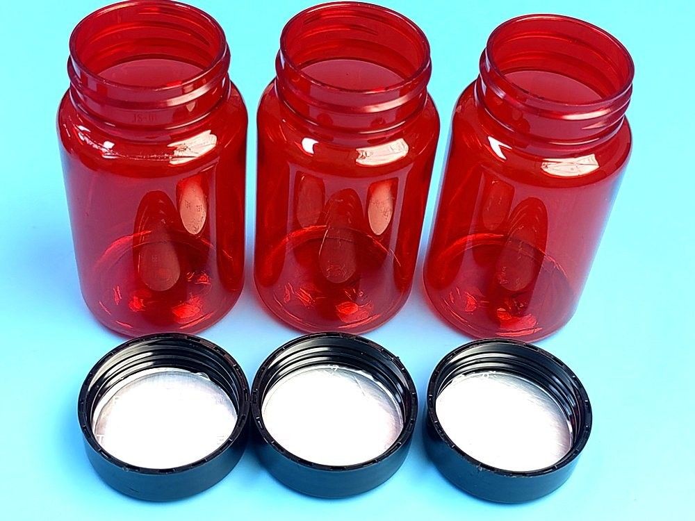 Bouteille pharmaceutique en PET de 100 ml et 150 ml Capsule de vitamines Comprimé Pilule Supplément en plastique Capsule de soins de santé Bouteille de médicament