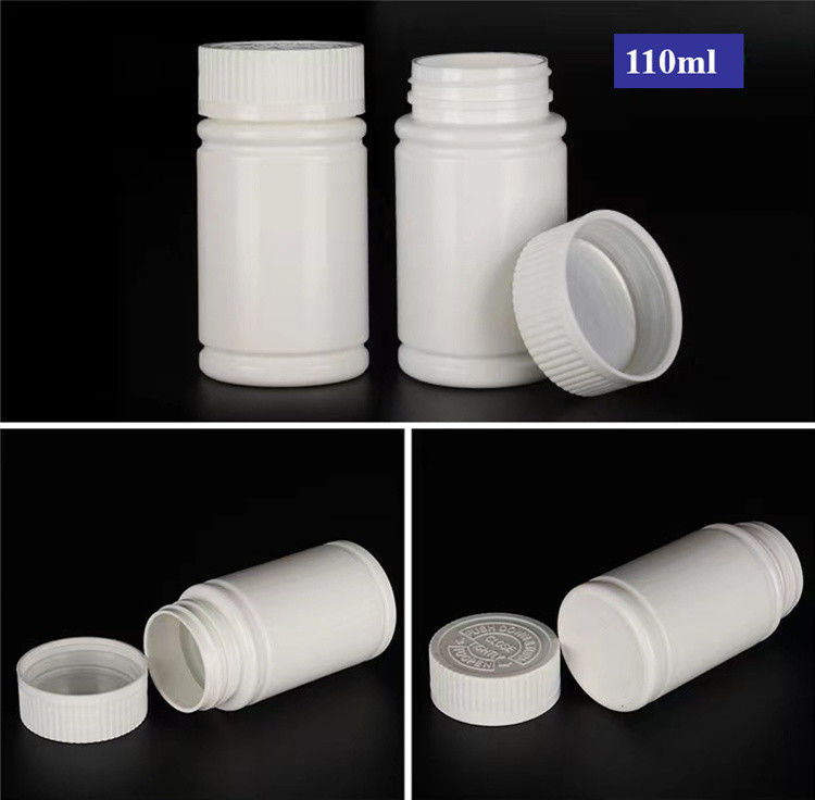 Bouche large vide 100 ml 150 ml de plastique blanc PE Pilule pharmaceutique Récipient capsule Médecine Vitamine biberon