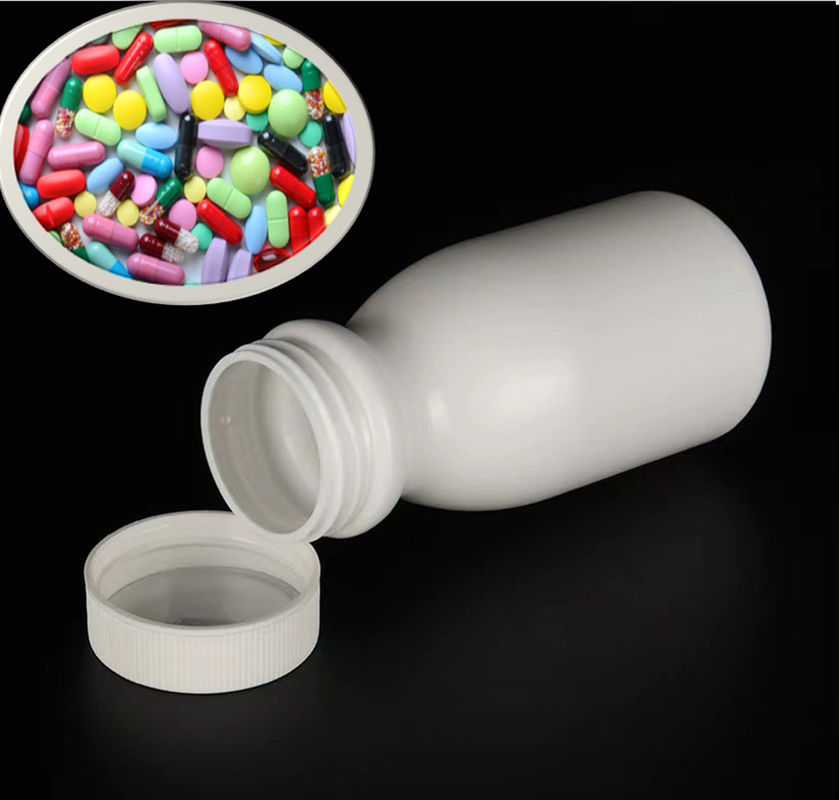 Vacuum Ronde 50 ml 100 ml 150 ml Capsule en HDPE blanc Comprimés pilule Bouteilles de plastique Suppléments de plastique Bouteille de médicament PE en plastique