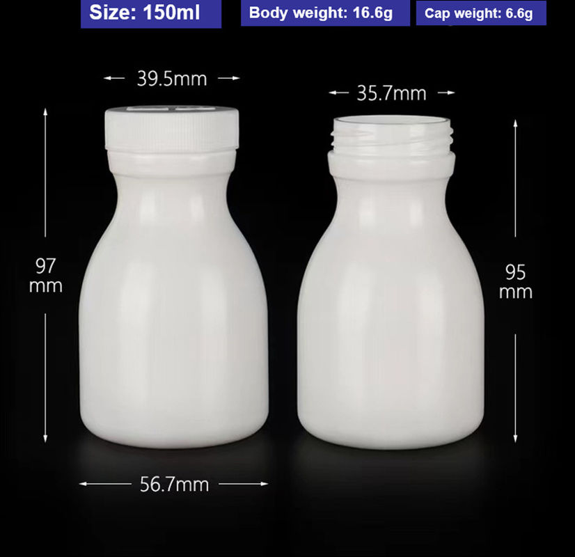 50 ml 120 ml 150 ml PE blanc Plastique de soins de santé Bouteille médicale Tablette Bouteille à capuche anti-enfant Bouteille médicamenteuse vide