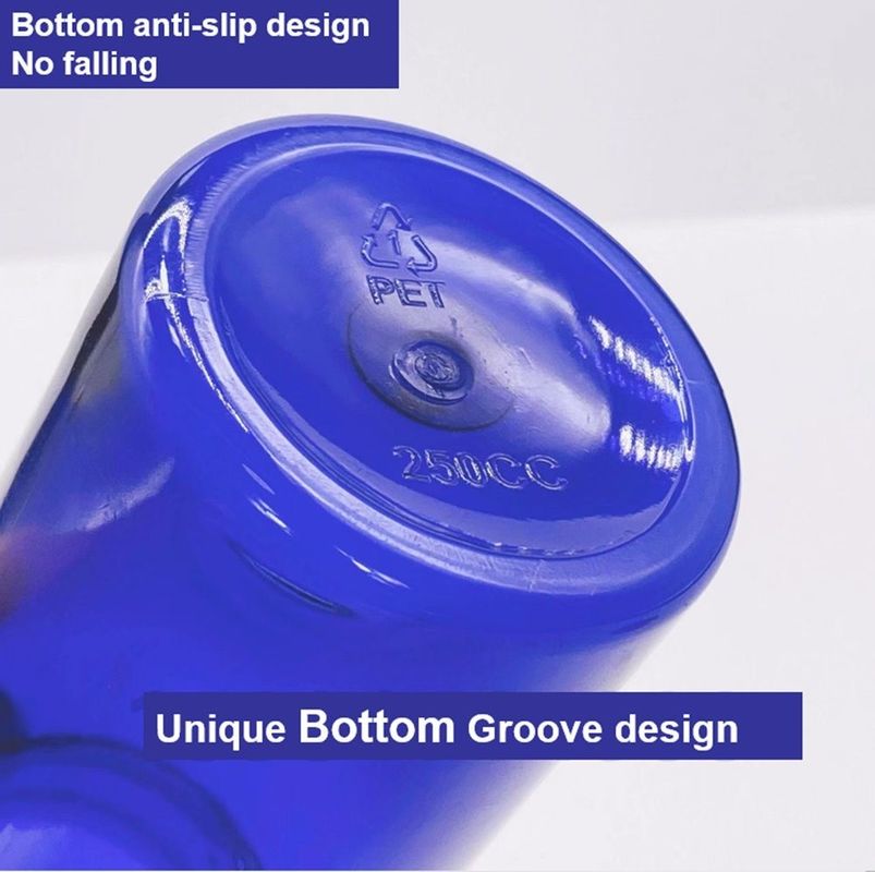 Botte de supplément de vitamines en plastique PET Capsule Comprimé Tablette Bouteille de pilule Bleu 100 ml 120 ml Contenant en plastique Bouteille de médicament