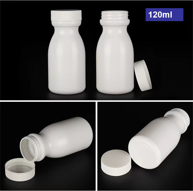 50 ml 120 ml 150 ml Pilule blanche vide en PEHD Contenant médicament Pilule en capsule de vitamines Entreposage Médicament en plastique Bouteille PEHD M