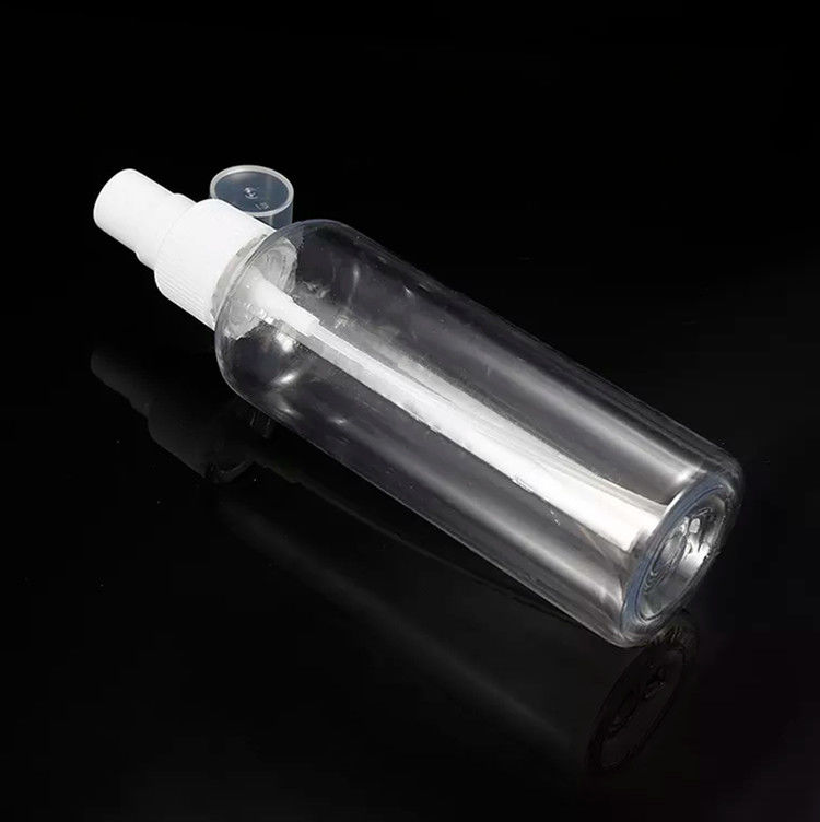 50 ml 60 ml 100 ml PET transparent rond personnaliser désinfectant pour les mains rechargeable bouteille de pulvérisation en plastique PET cosmétique