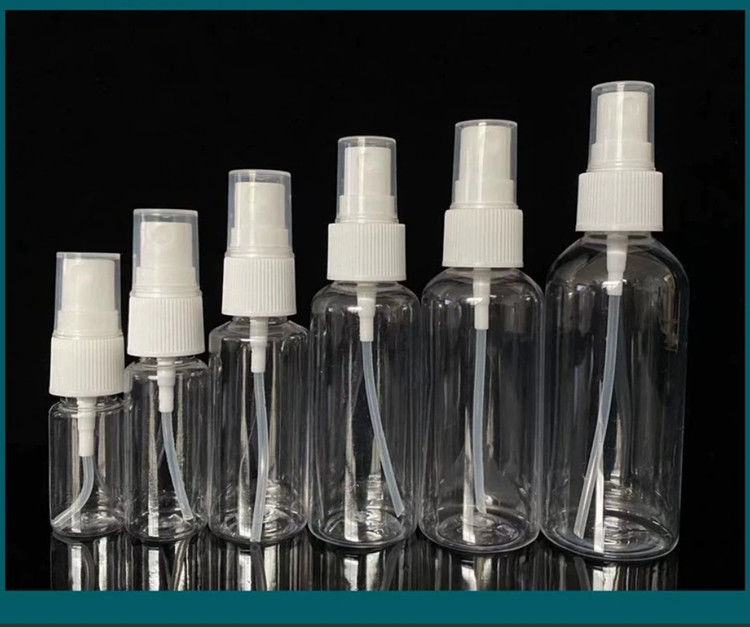 Bouteilles de pulvérisation de brouillard en plastique PET cosmétique de 50 ml 100 ml 120 ml