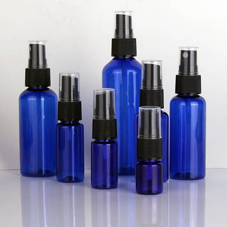 60 ml 120 ml 355 ml bleu désinfectant pour les mains en plastique soins de la peau Shampooing Spray Bouteille PET Cosmétique transparente Bouteilles pulvérisateur en plastique