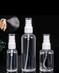 PET Bouteille de pulvérisation de brouillard en plastique vide transparente Alcool de parfum Bouteilles de pulvérisation en plastique rechargeables avec pompe de pulvérisation de brouillard fin