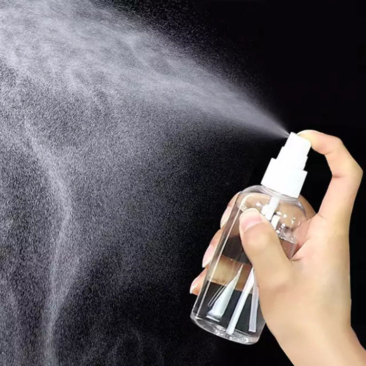 50 ml porte-monnaie de voyage mini poche transparente lotion alcool désinfectant plat rond PET bouteille en plastique pulvérisateur