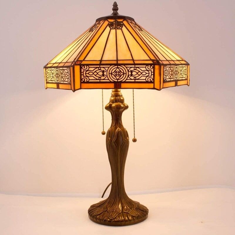 30cm Hexagon Studio rétro Chambre à coucher chaude Maison Lampe décorative artisanale Lampe de table de luxe en verre turc
