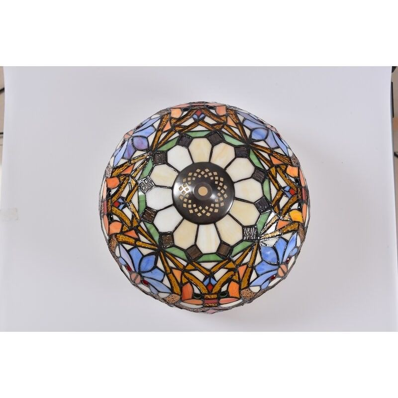 12 pouces européen américain pastorale rétro Elk vitrail lampe de table salon chambre à coucher à côté de la lampe de bureau cadeau Art